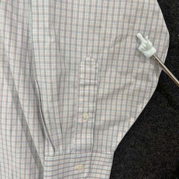 L.L.Bean Pinpoint Shirt Men's 17-33 White Wrinkle Resistant Traditional Fit - Picture 3 of 8